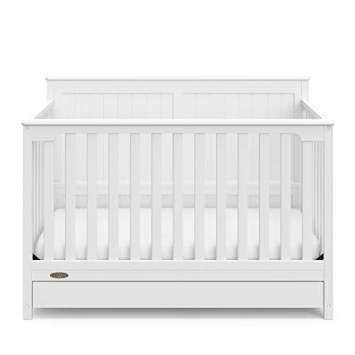 Graco Hadley 5-in-1 Convertible Crib with Drawer (White)