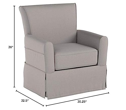 Delta Children Upholstered Glider Swivel Rocker Chair, Taupe