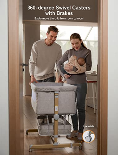 Baby Bassinet Bedside Sleeper, besrey Bedside Bassinet for Newborn Infant with Comfy Mattress