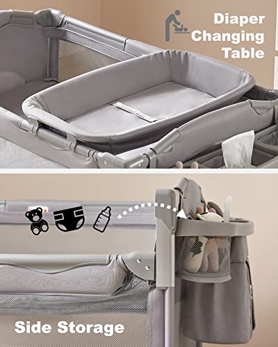 Beka Baby 4 in 1 Bedside Sleeper, Baby Crib 4 Functions, Crib Sleeper, Playard, Changing Table,