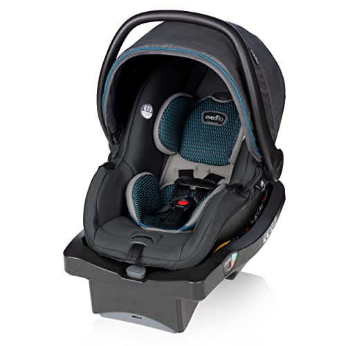 Evenflo LiteMax DLX Infant Car Seat with FreeFlow Fabric, SafeZone and Load Leg Base