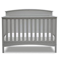Delta Children Archer Solid Panel 4-in-1 Convertible Baby Crib - Greenguard Gold Certified, Grey