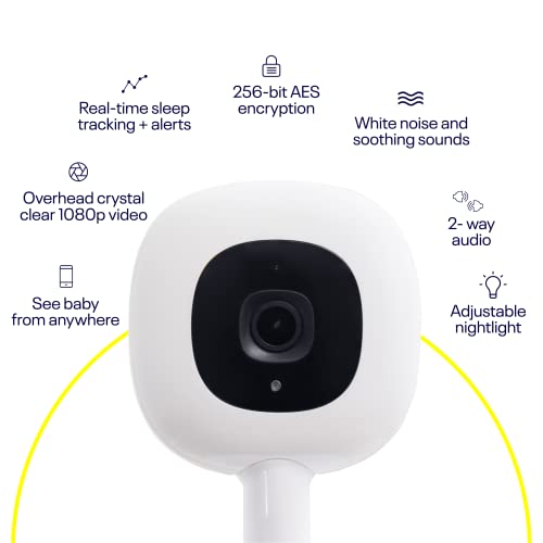 Nanit Pro Smart Baby Monitor & Wall Mount - 1080p Secure Wi-Fi Video Camera, Sensor-Free Sleep & Breathing Motion Tracker