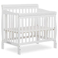Dream On Me Aden 4-in-1 Convertible Mini Crib In White, Greenguard Gold Certified
