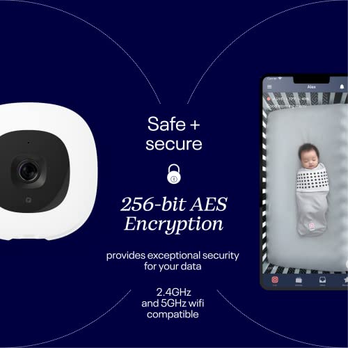 Nanit Pro Smart Baby Monitor & Wall Mount - 1080p Secure Wi-Fi Video Camera, Sensor-Free Sleep & Breathing Motion Tracker