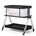 Fodoss Baby Bassinet Bedside Sleeper with Wheels and Storage Tray