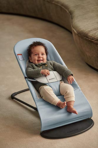BABYBJÖRN Bouncer Balance Soft, Cotton/Jersey, Blue/Gray