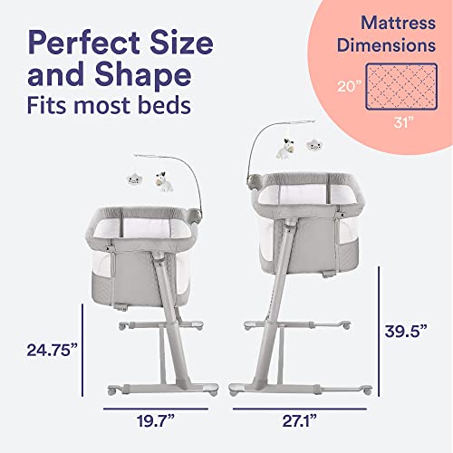 Cloud Baby Bedside Baby Bassinet, Best Bed Cribs for Infant Newborn, Portable Sleeper for Safer Co-Sleeping