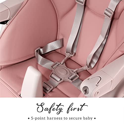 Sweety Fox Baby High Chair Adjustable to 7 Different Heights - Pink Baby Chair