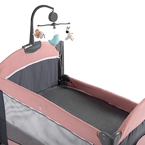 5 in 1 Baby Crib,Bedside Sleeper, Baby Bassinet, Bedside Cribs with Mattress