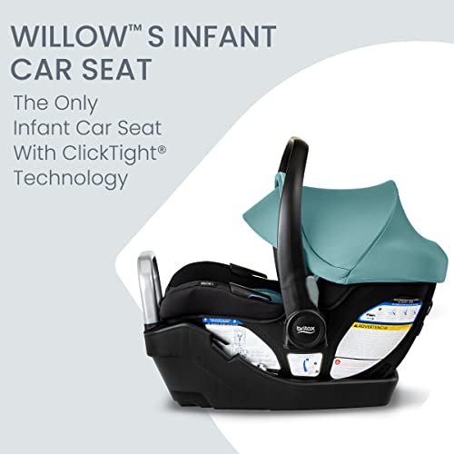 Britax Willow S Infant Car Seat with Alpine Base, ClickTight Technology, Rear Facing Car Seat with RightSize System