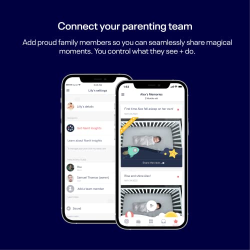 Nanit Pro Smart Baby Monitor & Wall Mount - 1080p Secure Wi-Fi Video Camera, Sensor-Free Sleep & Breathing Motion Tracker