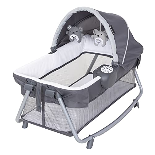 Baby Trend Lil' Snooze Deluxe III for Twins,Cozy Grey