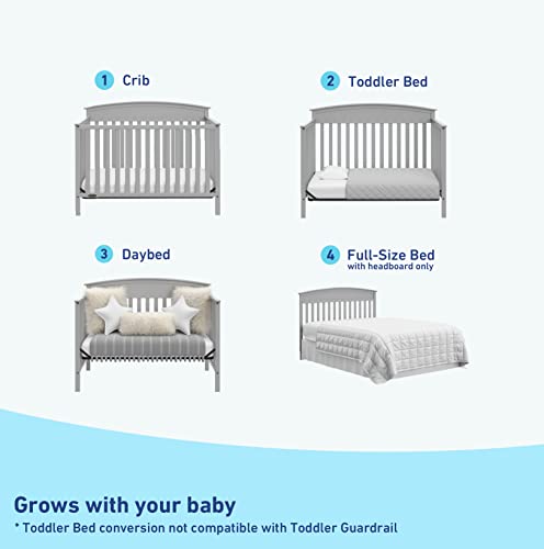 Graco Benton 5-in-1 Convertible Crib (Pebble Gray) – GREENGUARD Gold Certified