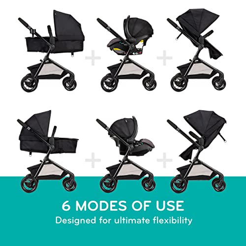 Evenflo Pivot Modular Travel System with LiteMax Infant Car Seat with Anti-Rebound Bar