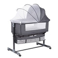 GoFirst Bedside Bassinet for Baby, Bedside Sleeper with Wheels, Heigt Adjustable