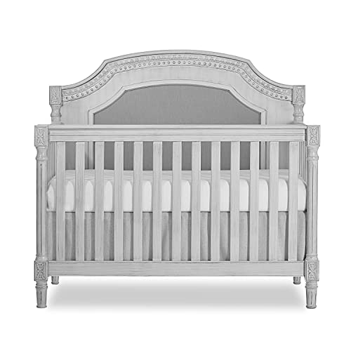 Evolur Julienne 5 in 1 Convertible Crib, Antique Grey Mist 55.5x31.2x51.5 Inch
