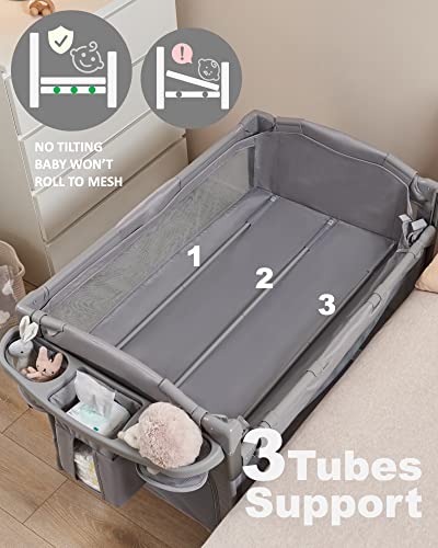 Beka Baby 4 in 1 Bedside Sleeper, Baby Crib 4 Functions, Crib Sleeper, Playard, Changing Table,