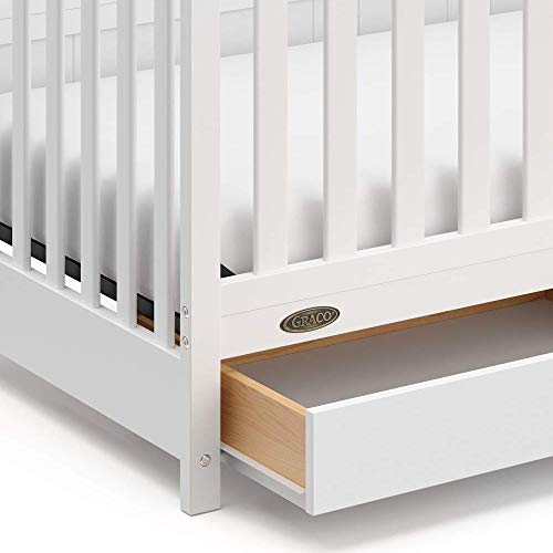 Graco Hadley 5-in-1 Convertible Crib with Drawer (White)