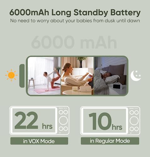 bonoch Baby Monitor with 2 Cameras, 7" 720P HD Split Screen Video Baby Monitor No WiFi