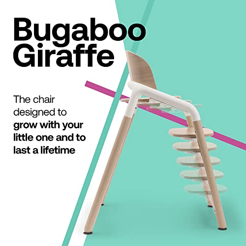 Bugaboo Giraffe Wooden Baby High Chair, Adjustable in 1 Second, Easy to Clean