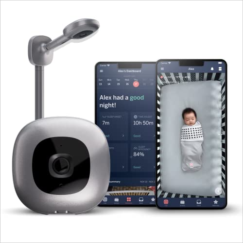 Nanit Pro Smart Baby Monitor & Wall Mount - 1080p Secure Wi-Fi Video Camera, Sensor-Free Sleep & Breathing Motion Tracker