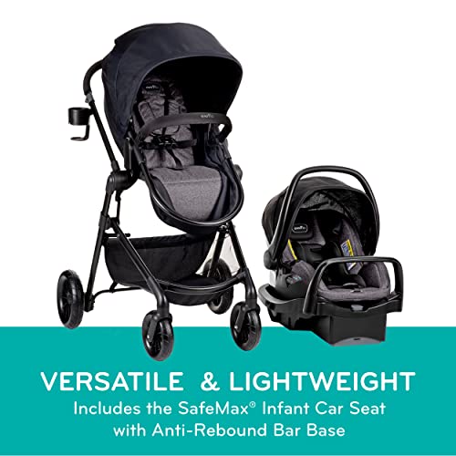Evenflo Pivot Modular Travel System with LiteMax Infant Car Seat with Anti-Rebound Bar