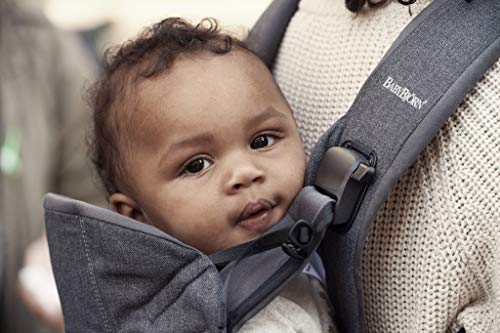 BabyBjörn Baby Carrier One, Cotton, Denim Gray/Dark Gray, One Size