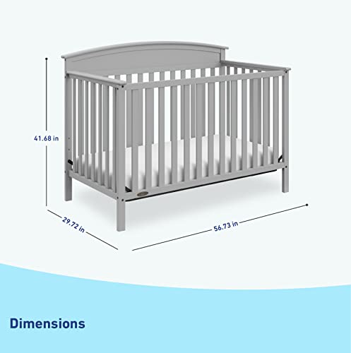 Graco Benton 5-in-1 Convertible Crib (Pebble Gray) – GREENGUARD Gold Certified