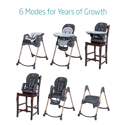 Maxi-Cosi 6-in-1 Minla High Chair, 6 Modes for Years of Growth, Essential Grey