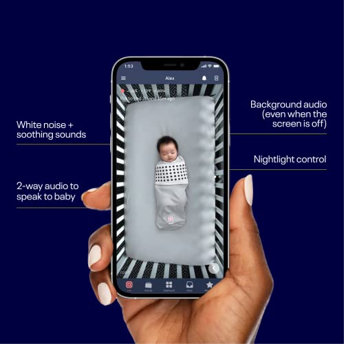 Nanit Pro Smart Baby Monitor & Wall Mount - 1080p Secure Wi-Fi Video Camera, Sensor-Free Sleep & Breathing Motion Tracker