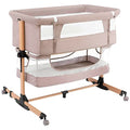 nordmiex 3 in 1 Baby Crib Bedside Crib,Baby Bassinet,Baby Bed Adjustable Portable Bed for Infant/Baby,Light Beige