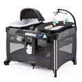 Pamo Babe 4 in 1 Portable Baby Crib Deluxe Nursery Center, Foldable Travel Playard with Bassinet