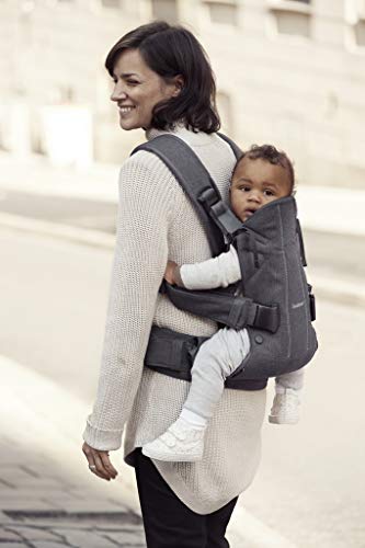 BabyBjörn Baby Carrier One, Cotton, Denim Gray/Dark Gray, One Size