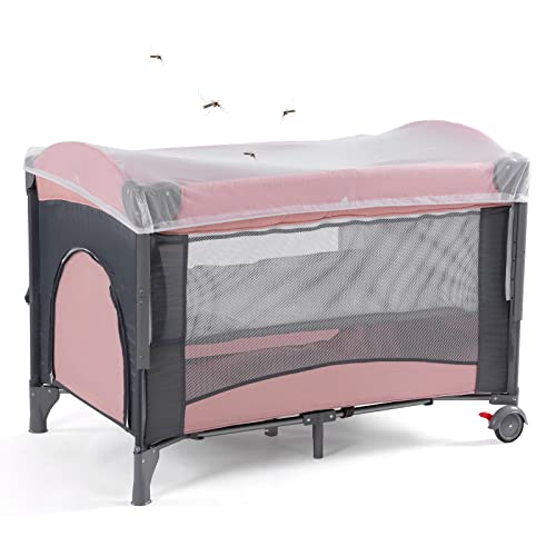 5 in 1 Baby Crib,Bedside Sleeper, Baby Bassinet, Bedside Cribs with Mattress