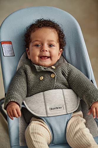 BABYBJÖRN Bouncer Balance Soft, Cotton/Jersey, Blue/Gray