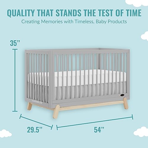 Dream On Me Hygge 5-in-1 Convertible Crib in Pebble Grey Oak