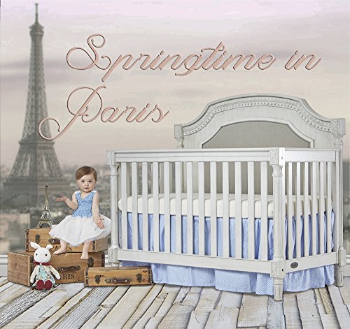 Evolur Julienne 5 in 1 Convertible Crib, Antique Grey Mist 55.5x31.2x51.5 Inch