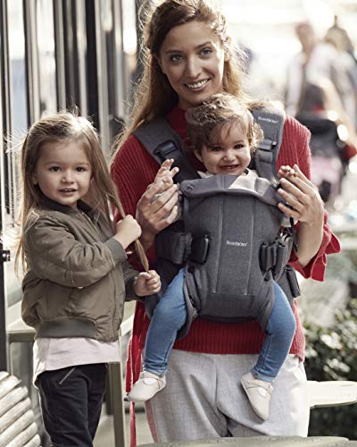BabyBjörn Baby Carrier One, Cotton, Denim Gray/Dark Gray, One Size
