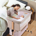 Baby Crib,3 in 1 Baby Bassinet Bedside Crib Adjustable Portable Bed for Infant,co Sleeper Bassinet Baby Newborn Must Have Bed,Light Beige