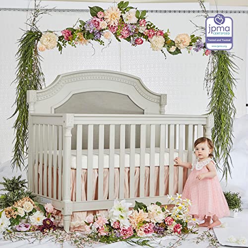 Evolur Julienne 5 in 1 Convertible Crib, Antique Grey Mist 55.5x31.2x51.5 Inch