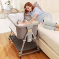 Li'l Pengyu 3 in 1 Foldable Baby Bassinet Bedside Sleeper with Large Storage Basket