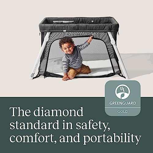 Guava Lotus Travel Crib with Lightweight Backpack Design | Certified Baby Safe Portable Crib | Folding Play Yard with Comfy Mattress