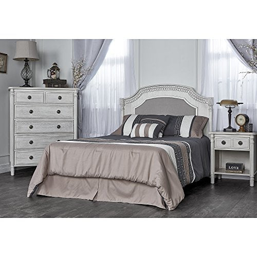 Evolur Julienne 5 in 1 Convertible Crib, Antique Grey Mist 55.5x31.2x51.5 Inch