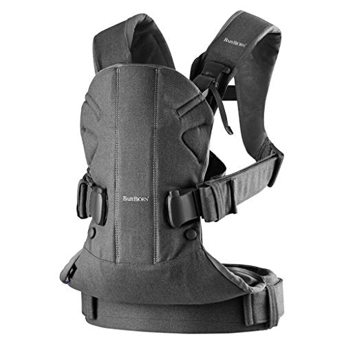 BabyBjörn Baby Carrier One, Cotton, Denim Gray/Dark Gray, One Size