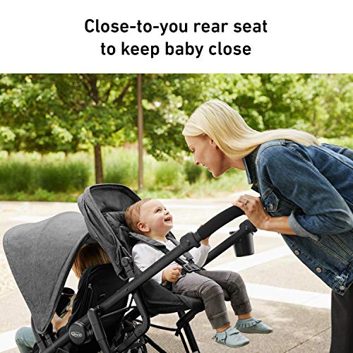 Graco Ready2Grow LX 2.0 Double Stroller Features Bench Seat and Standing Platform Options, Gotham