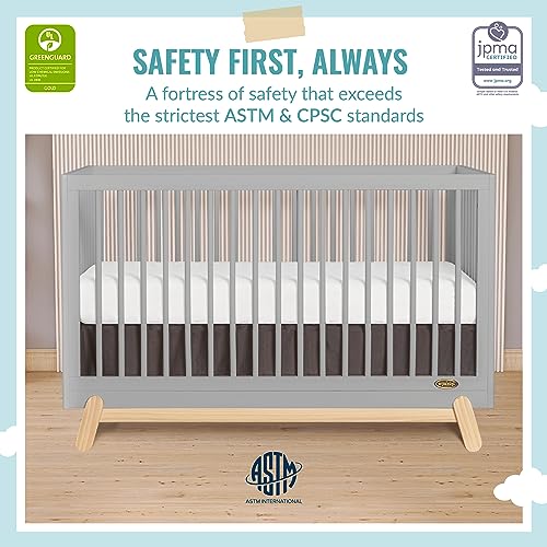 Dream On Me Hygge 5-in-1 Convertible Crib in Pebble Grey Oak
