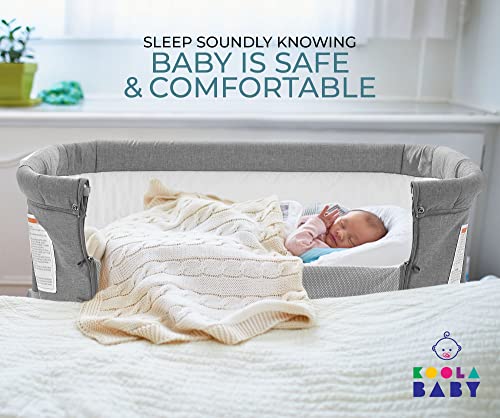 3 in 1 Baby Bassinet, Bedside Sleeper, & Playpen, Easy Folding Portable Crib (Grey)- KoolaBaby (Bassinet)