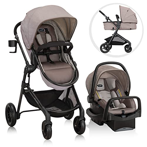 Evenflo Pivot Modular Travel System with LiteMax Infant Car Seat with Anti-Rebound Bar