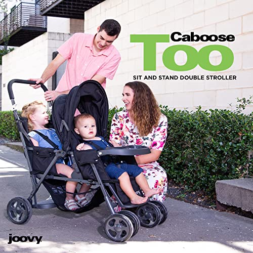 Joovy Caboose Too Sit and Stand Double Stroller Featuring Universal Car Seat Adapter